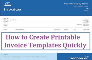 How to Create Printable Invoice Templates Quickly