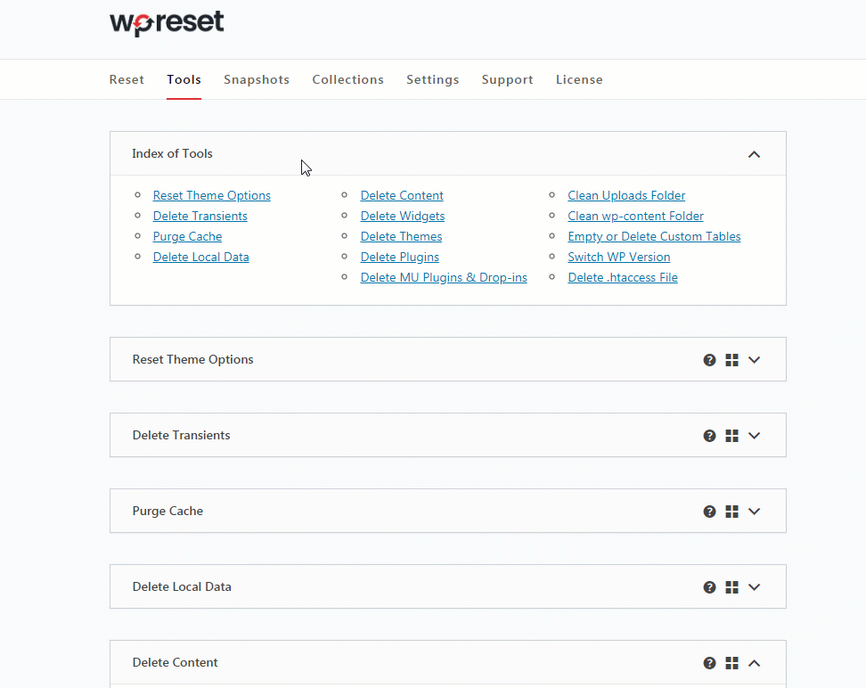 WP Reset Tools