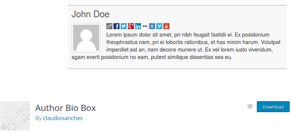 Author Bio Box