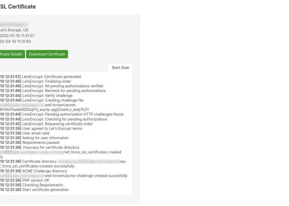 WP Force SSL Certificate