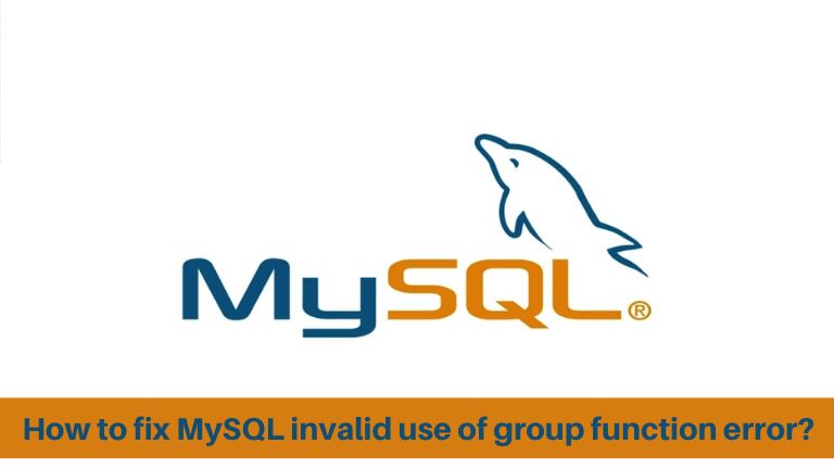 How to fix MySQL invalid use of group function error?